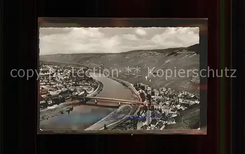 Bernkastel Kues Panorama Bruecke Weinberge Kat. Bernkastel Kues