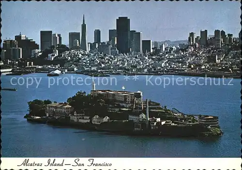 San Francisco California Alcatraz Island Skyline aerial view Kat. San Francisco