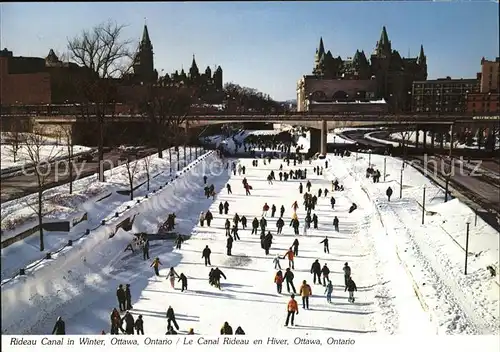 Ottawa Ontario Rideau Canal in Winter Eislaufen Kat. Ottawa