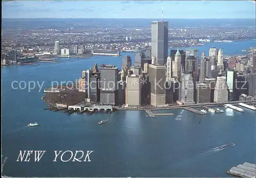 New York City Manhatten Skyline aerial view / New York /