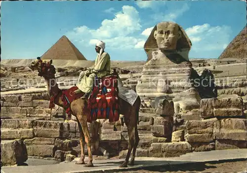 Giza The Great Spinx and Mykerinos Pyramid Kamel Kat. Giza