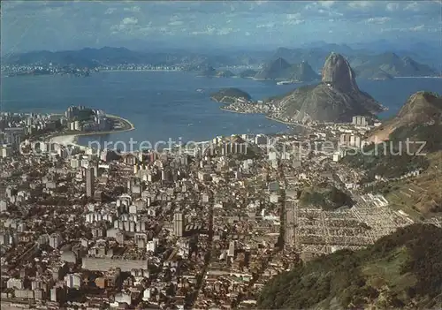 Rio de Janeiro Vista aerea da Baia de Guanabara Zuckerhut Kat. Rio de Janeiro