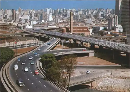 Sao Paulo Vista parcial do Anel Viario Stadtautobahnen Kat. Sao Paulo