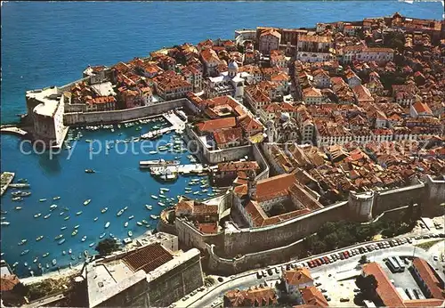 Dubrovnik Ragusa Hafen Festung Stadtmauer Fliegeraufnahme Kat. Dubrovnik