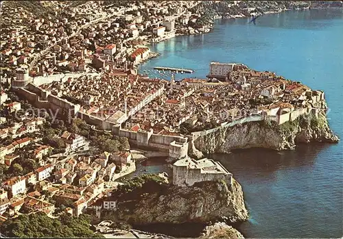 Dubrovnik Ragusa Panorama Festung Hafen Fliegeraufnahme Kat. Dubrovnik