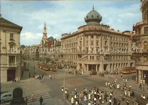 Budapest Koeruti reszlet Boulevard Strassenbahn Kat. Budapest