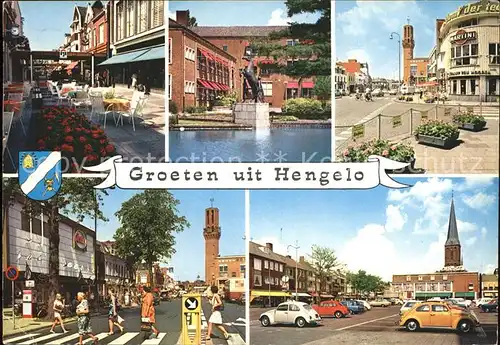 Hengelo Fussgaengerzone Denkmal Kirche Wappen Kat. Hengelo