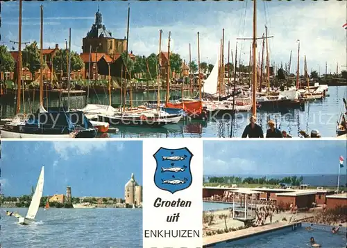 Enkhuizen Hafen Segelboote Schwimmbad Kat. Enkhuizen