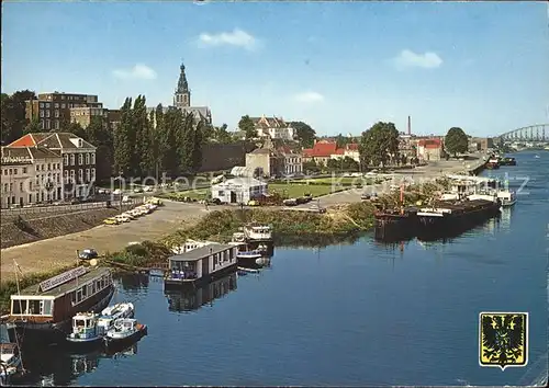 Nijmegen Waalkade Frachtkahn Wappen Kat. Nijmegen