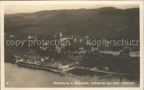 Meersburg Bodensee Flugaufnahme Kat. Meersburg