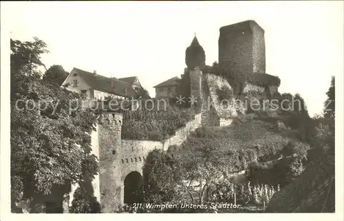 Wimpfen Unteres Stadttor Kat. Bad Wimpfen