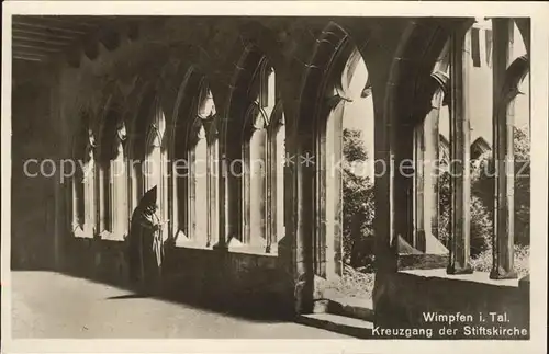 Wimpfen Kreuzgang Stiftskirche Kat. Bad Wimpfen