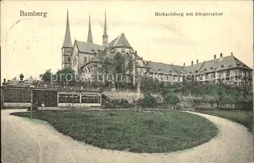 Bamberg Michaelesberg mit Buergerspital Kat. Bamberg
