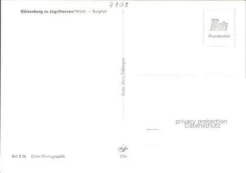 Jagsthausen Heilbronn Goetzenburg Burghof Kat. Jagsthausen