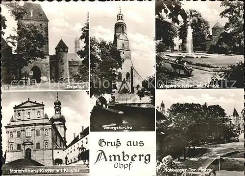Amberg Oberpfalz Georgskirche Ziegelhof Mariahilfberg / Amberg /Amberg Stadtkreis