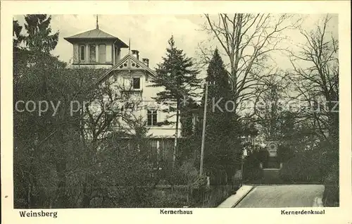 Weinsberg Kernerhaus Kernerdenkmal Kat. Weinsberg