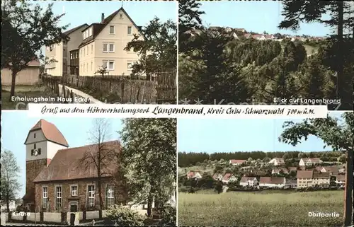 Langenbrand Forbach Kirche Blick auf Langenbrand Dorfpartie Kat. Forbach