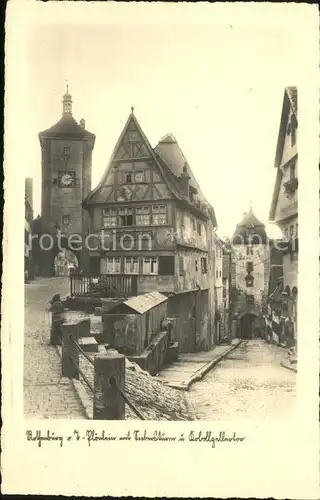 Rothenburg Tauber Ploenlein Sieberturm Kobolzeller Tor Kat. Rothenburg ob der Tauber