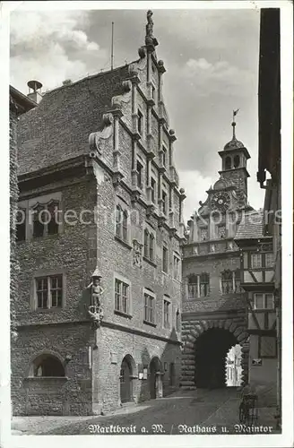 Marktbreit Rathaus Maintor  Kat. Marktbreit