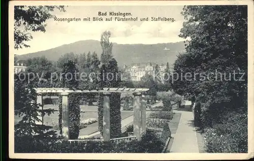 Bad Kissingen Rosengarten Fuerstenhof Staffelberg Kat. Bad Kissingen