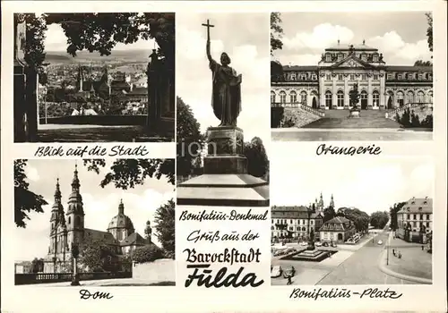 Fulda Bonifatius Denkmal Dom Bonifatius Platz Orangerie Kat. Fulda