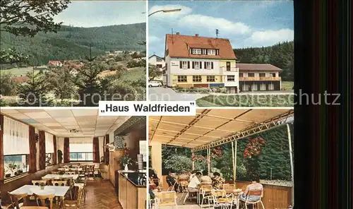 Wildensee Unterfranken Gasthaus Pension Haus Waldfrieden  Kat. Eschau