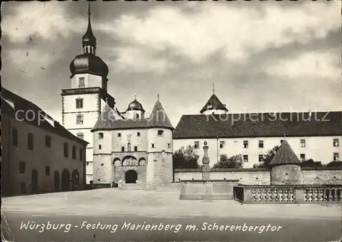 Wuerzburg Festung Marienberg Scherenbergtor  Kat. Wuerzburg