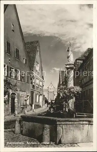 Mainbernheim Brunnen unteres Tor  Kat. Mainbernheim