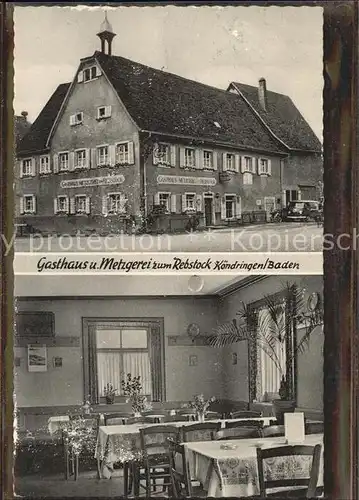 Koendringen Gasthaus Metzgerei Zum Rebstock  Kat. Teningen