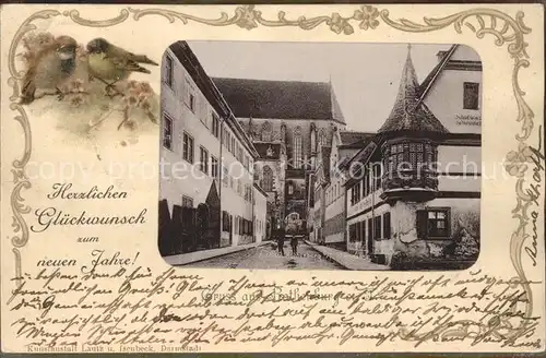 Rothenburg Tauber Klinggasse Neujahr Voegel  Kat. Rothenburg ob der Tauber