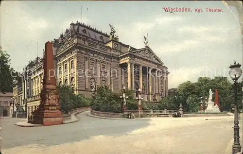 Wiesbaden K?nigliches Theater Denkmal Kat. Wiesbaden