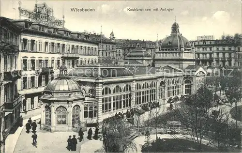 Wiesbaden Kochbrunnen mit Anlagen Kat. Wiesbaden