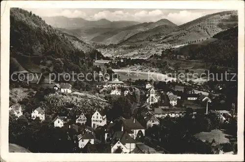 Hornberg Schwarzwald Panorama Luftkurort mit Gutachtal Kat. Hornberg