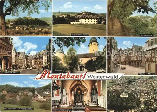 Montabaur Westerwald Schloss Jugendherberge Markt Fachwerk Wallfahrtskirche Wirzenborn Kat. Montabaur