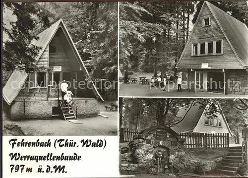 Fehrenbach Thueringer Wald Werraquellenbaude Brunnen Kat. Masserberg