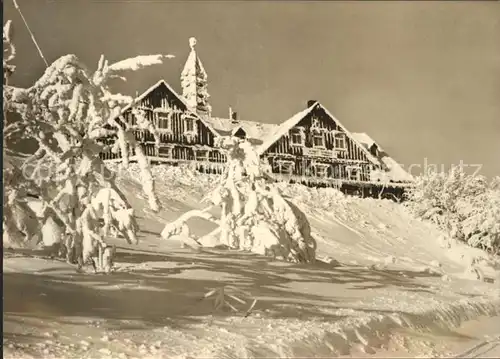 Brotterode HO Gaststaette Grosser Inselsberg Wintersportplatz Winterimpressionen Kat. Brotterode