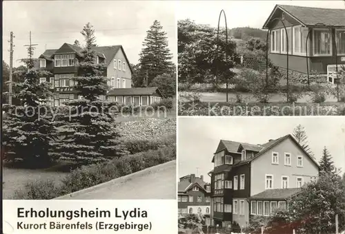 Baerenfels Erzgebirge Erholungsheim Haus Lydia Kat. Altenberg