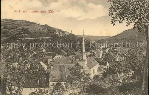 Eisenschmitt Ortsansicht mit Kirche Kat. Eisenschmitt