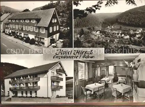 Enzkloesterle Hotel Hirsch Panorama Schwarzwald Bromsilber Kat. Enzkloesterle