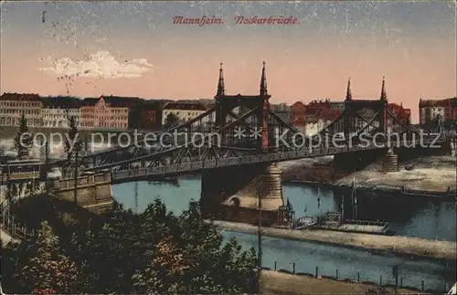 Mannheim Neckarbruecke Kat. Mannheim