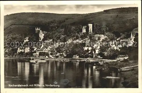 Neckarsteinach mit Mittel und Vorderburg Kat. Neckarsteinach