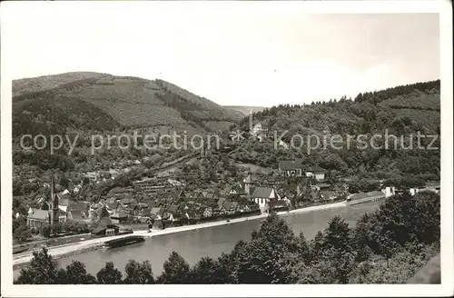 Hirschhorn Neckar Panorama Kat. Hirschhorn (Neckar)