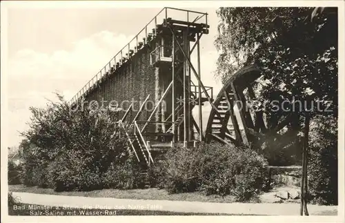 Bad Muenster Stein Ebernburg Salz Saline mit Wasserrad / Bad Muenster am Stein-Ebernburg /Bad Kreuznach LKR