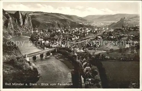 Bad Muenster Stein Ebernburg Blick vom Felseneck Bruecke / Bad Muenster am Stein-Ebernburg /Bad Kreuznach LKR