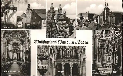 Wallduern Teilansichten Rathaus Wallfahrtskirche Orgel Blutsaltar Kat. Wallduern