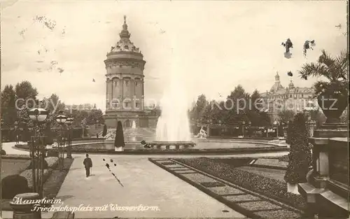 Mannheim Friedrichsplatz mit Wasserturm Kat. Mannheim