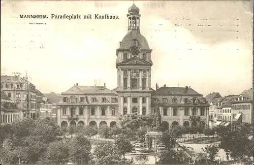 Mannheim Paradeplatz mit Kaufhaus Kat. Mannheim