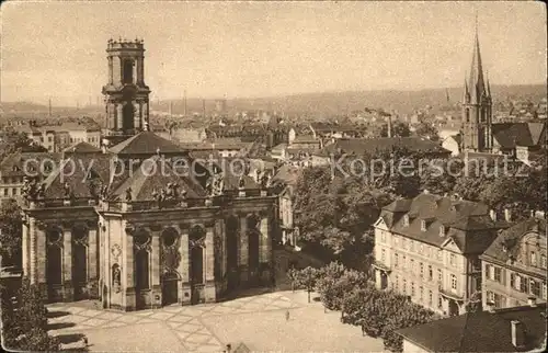 Saarbruecken mit Ludwigs und St Jakobskirche Kat. Saarbruecken