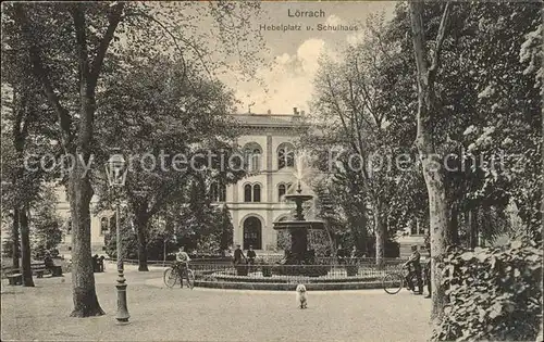 Loerrach Hebelplatz und Schulhaus Kat. Loerrach