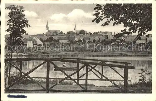 Baumholder Nahe Ortsblick mit Brueckchen Kat. Baumholder